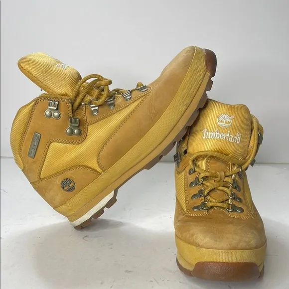 Timberland Yellow Nubuck Boots with Ankle Support