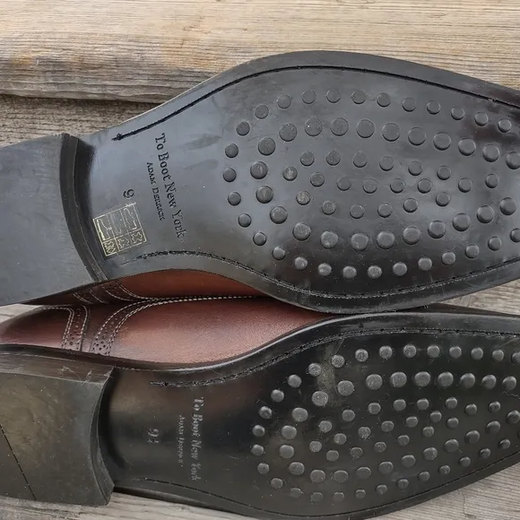 To Boot New York Italy Adam Derrick Antiqued Brown Leather Dress Oxford Shoe 9.5
