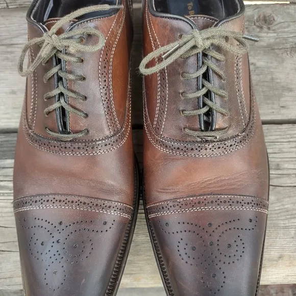 To Boot New York Italy Adam Derrick Antiqued Brown Leather Dress Oxford Shoe 9.5