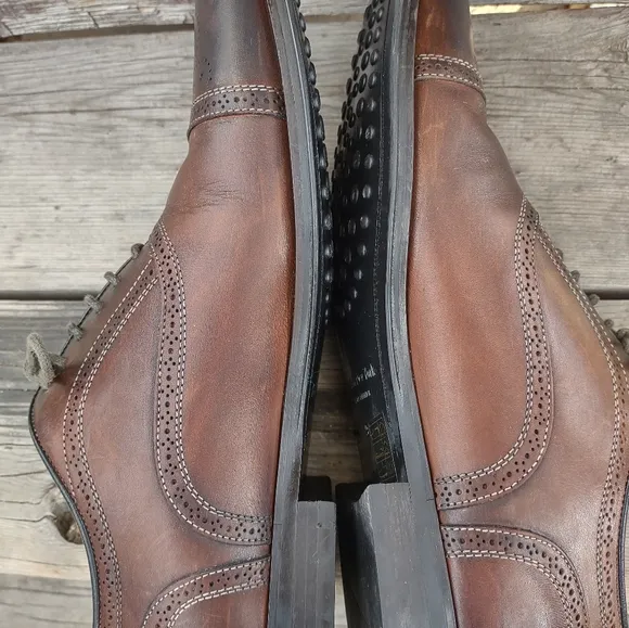 To Boot New York Italy Adam Derrick Antiqued Brown Leather Dress Oxford Shoe 9.5