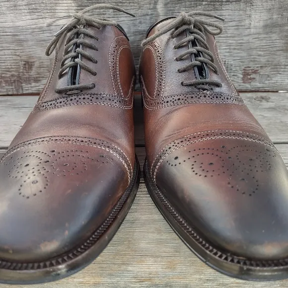 To Boot New York Italy Adam Derrick Antiqued Brown Leather Dress Oxford Shoe 9.5