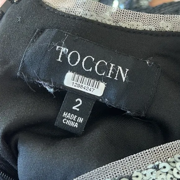 Toccin New York Front Tie Sequin Mini Dress