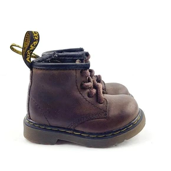 Toddler Dr. Martens 1460‎ 8-Eye Serena Boot Black / Zebra - Size 4