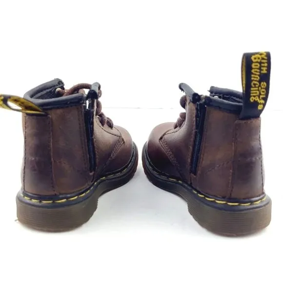 Toddler Dr. Martens 1460‎ 8-Eye Serena Boot Black / Zebra - Size 4