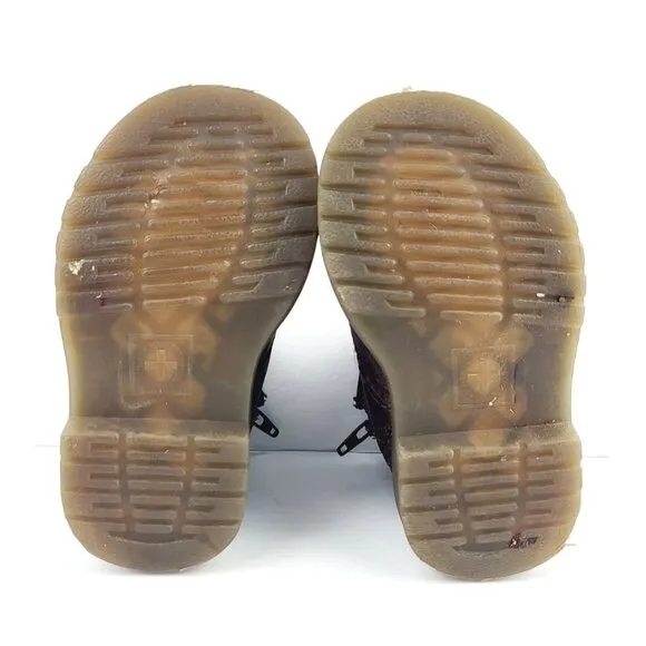 Toddler Dr. Martens 1460‎ 8-Eye Serena Boot Black / Zebra - Size 4