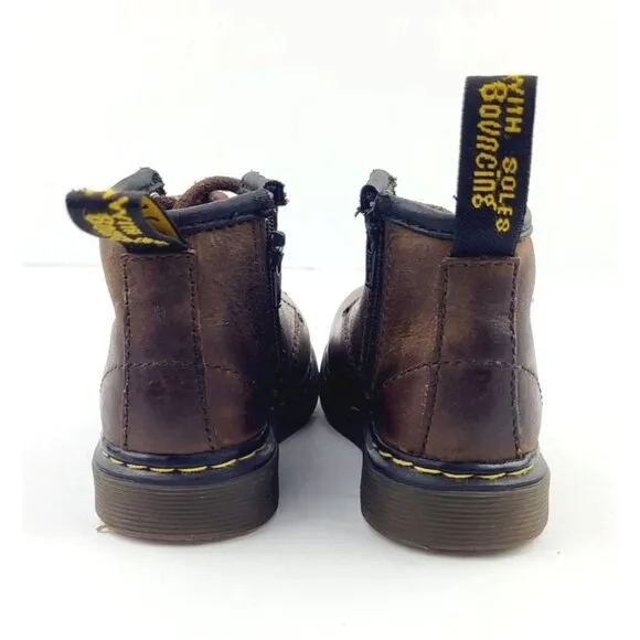 Toddler Dr. Martens 1460‎ 8-Eye Serena Boot Black / Zebra - Size 4