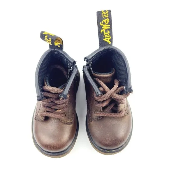 Toddler Dr. Martens 1460‎ 8-Eye Serena Boot Black / Zebra - Size 4