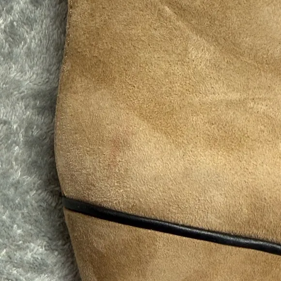 Tod's Camel Suede Leather Lace Up Wedge Platform Ankle Boots Brown - Sz 37.5, 7