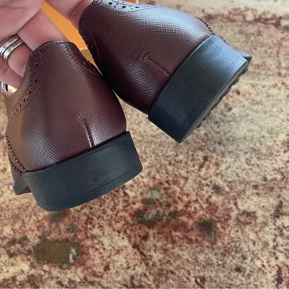 Tod’s NWT★NIB Lace Up Women’s Cordovan Wingtip Oxfords Handmade In Italy ★RARE★