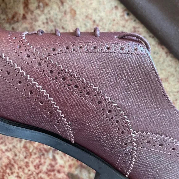 Tod’s NWT★NIB Lace Up Women’s Cordovan Wingtip Oxfords Handmade In Italy ★RARE★