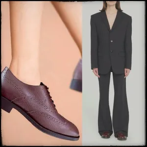 Tod’s NWT★NIB Lace Up Women’s Cordovan Wingtip Oxfords Handmade In Italy ★RARE★