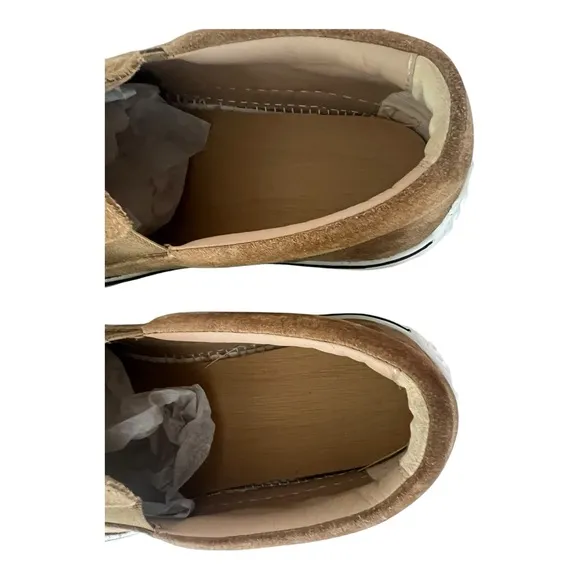 Tod’s Slip On Shoes Men’s Brown Suede Logo Print Slip On Shoes Todd US 7.5