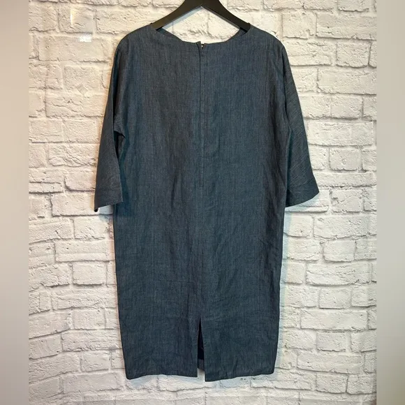 Tom and Linda Platt blue linen dress size 8| Lagenlook