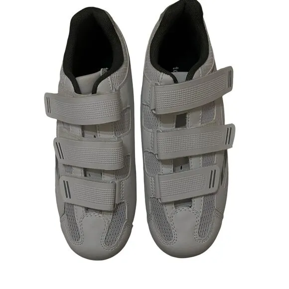 Tommaso Women's Sz 6 Pista 100 Cycling Shoes White Silver Fits Cleats 2 &amp; 3 Eu36