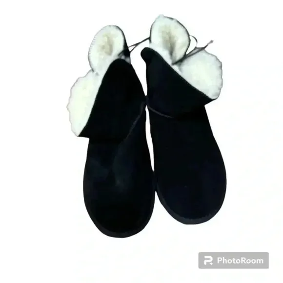 Tommy bahama black genuine suede afet ankle boots 9
