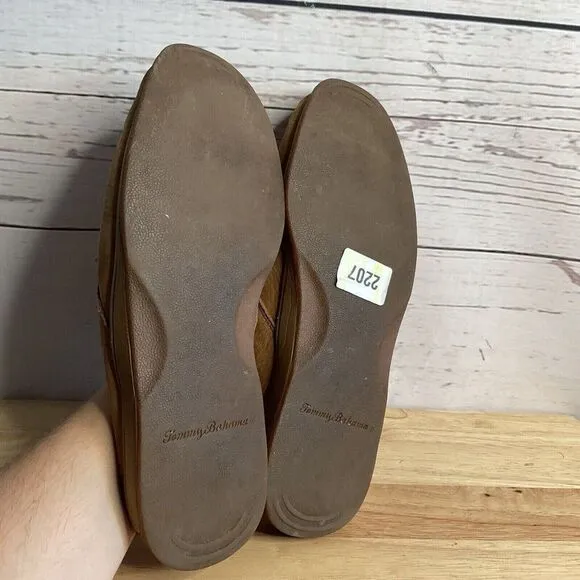 Tommy Bahama Men's Size 8.5M Brown/Tan Leather Slide Shoe Slippers