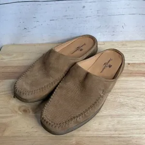 Tommy Bahama Men's Size 8.5M Brown/Tan Leather Slide Shoe Slippers