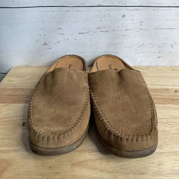 Tommy Bahama Men's Size 8.5M Brown/Tan Leather Slide Shoe Slippers