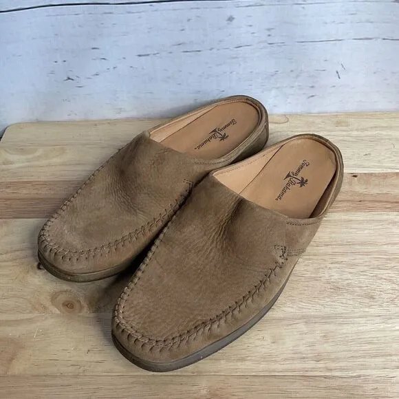 Tommy Bahama Men's Size 8.5M Brown/Tan Leather Slide Shoe Slippers