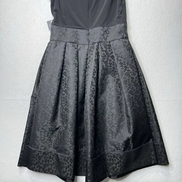Tommy Hilfiger Essential Fit &amp;‎ Flare Dress Black size 4 Sleeveless Tank Floral