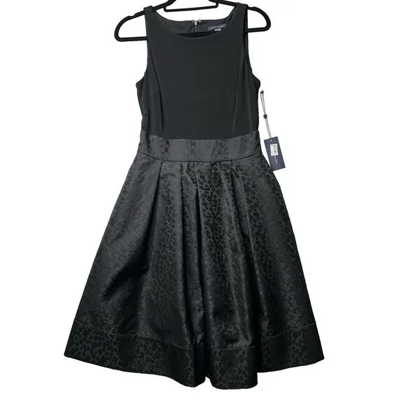 Tommy Hilfiger Essential Fit &amp;‎ Flare Dress Black size 4 Sleeveless Tank Floral
