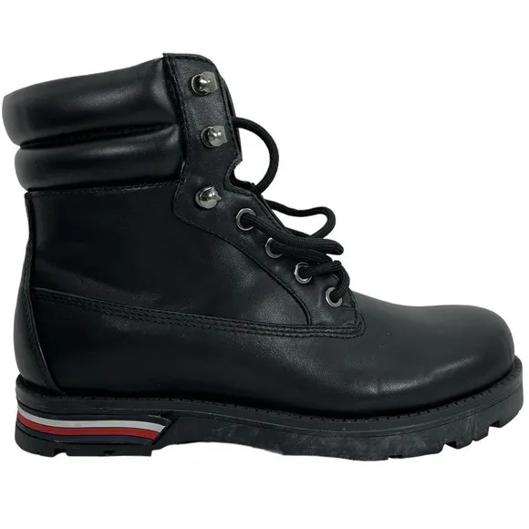 Tommy Hilfiger NEW Women's Melise Lug Sole Lace Up Faux Leather Combat Boots 6