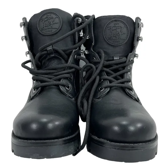 Tommy Hilfiger NEW Women's Melise Lug Sole Lace Up Faux Leather Combat Boots 6