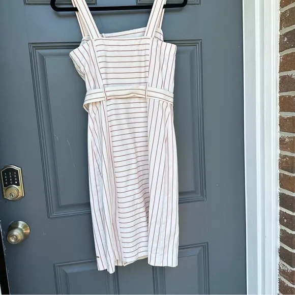 Tommy Hilfiger white with red stripes midi dress size 2