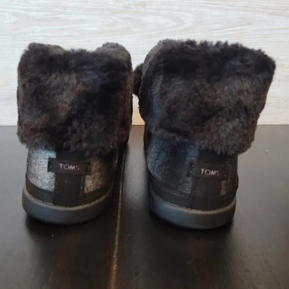 TOMS Celeste Faux Shearling Bootie Slippers