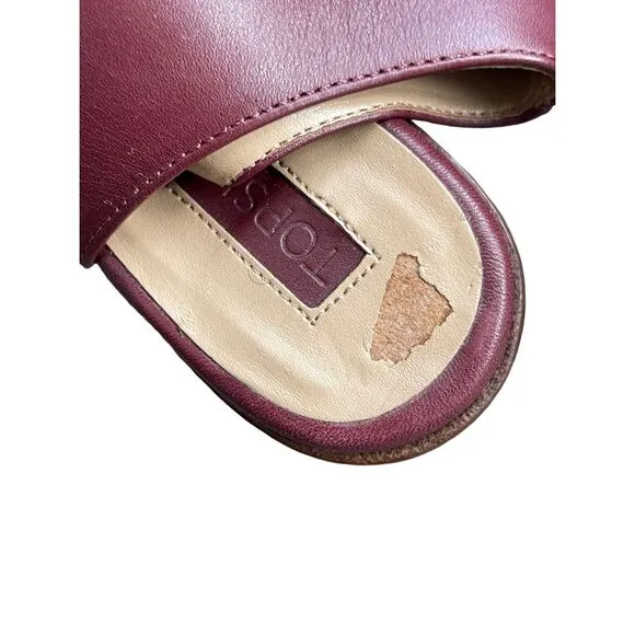 TopShop Burgundy Leather Jigsaw Boot Shoes Size 7.5