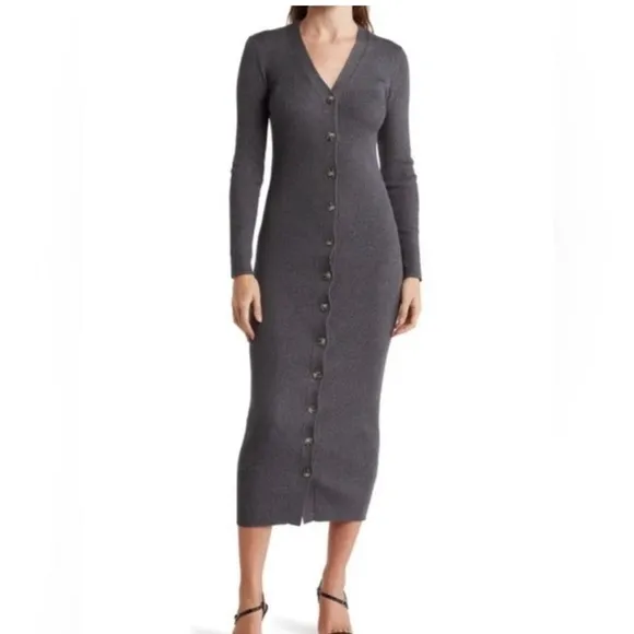 Torn by Ronny Kobo Sweater Dress Large Wool Blend Old Money Quiet Luxury New