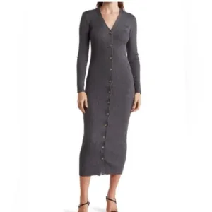 Torn by Ronny Kobo Sweater Dress Large Wool Blend Old Money Quiet Luxury New