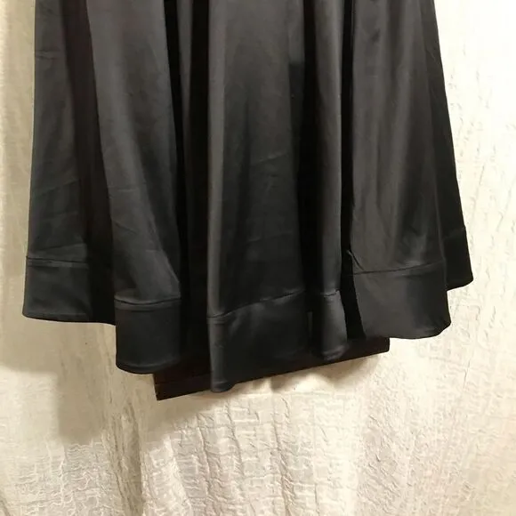Torrid NWT Black Satin Skater Cocktail Dress Size 10