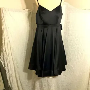 Torrid NWT Black Satin Skater Cocktail Dress Size 10