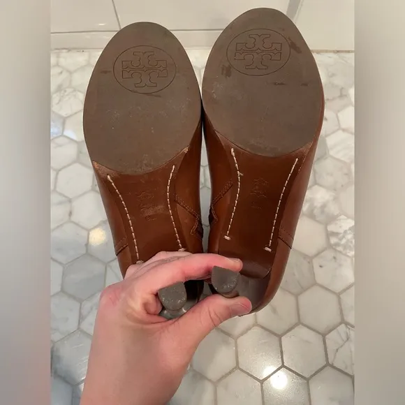 Tory Burch Brown Leather Ankle Boots