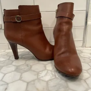 Tory Burch Brown Leather Ankle Boots