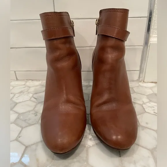 Tory Burch Brown Leather Ankle Boots