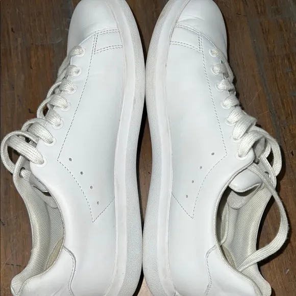 Tory Burch Classic Howell Court White Leather Tennis Shoes Size 8