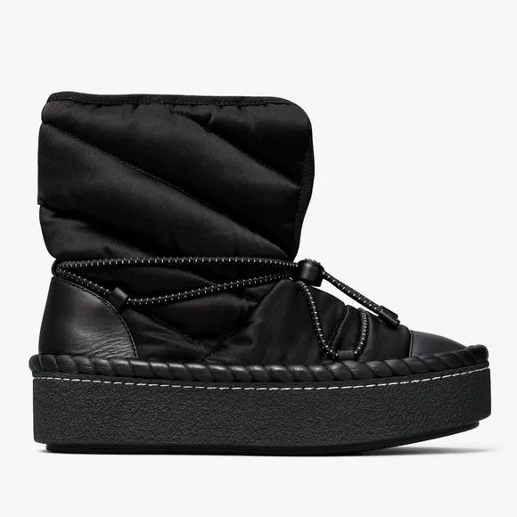 Tory Burch LEATHER TRIM SHEARLING LINING Sleeping Bag Boot BOOTIES