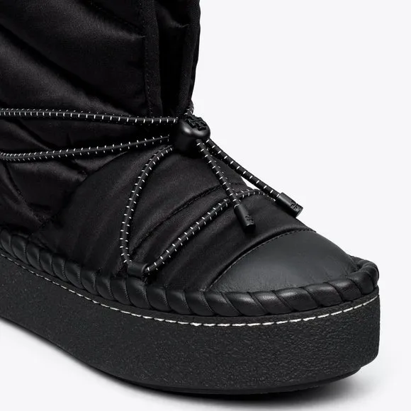 Tory Burch LEATHER TRIM SHEARLING LINING Sleeping Bag Boot BOOTIES