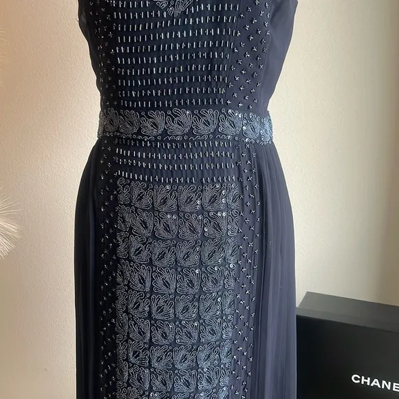 Tory Burch Navy Beaded Dress