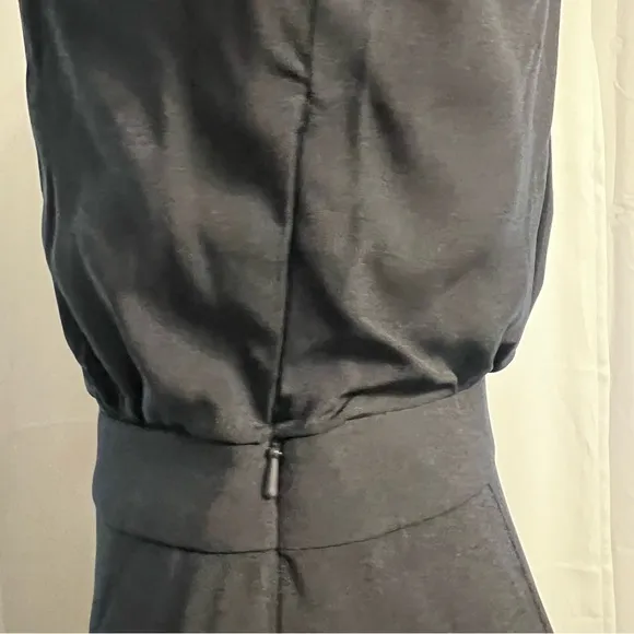 Tory Burch Women’s V Neck Long Sleeve Dress Knee Length 4 Navy Blue Quiet Luxury