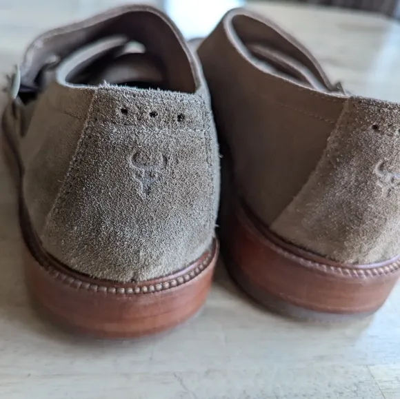 Trask Double Monk Strap Suede Men's Dress Shoes