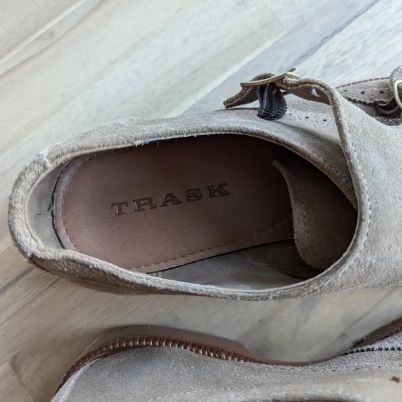 Trask Double Monk Strap Suede Men's Dress Shoes