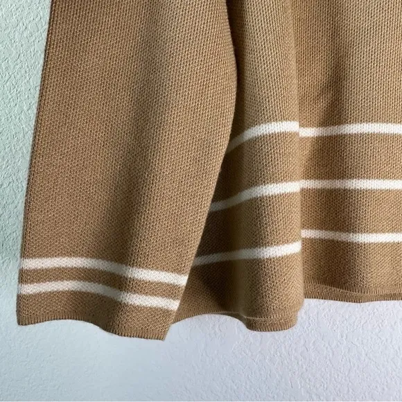 TUCKERNUCK Camel Beige Olympia Knit Crewneck Sweater SZ M