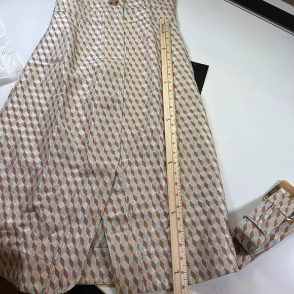 TUCKERNUCK Ocean Spray Sleeveless Cheyenne Dress Tan/Blue Size X-Small