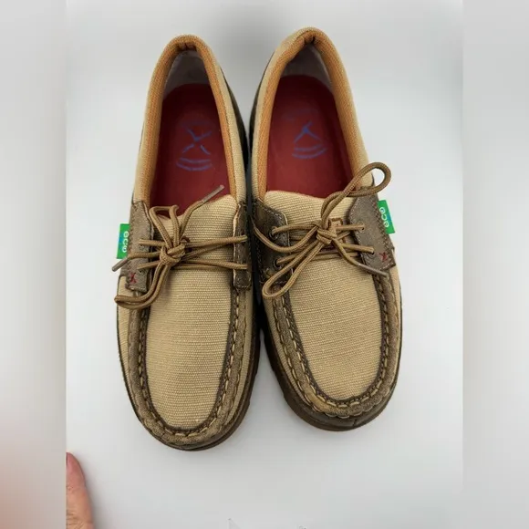 Twisted X Driving Shoes Men's Tan and Brown Casual Shoes Size 8.5
