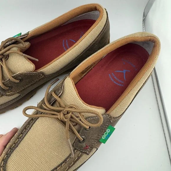 Twisted X Driving Shoes Men's Tan and Brown Casual Shoes Size 8.5