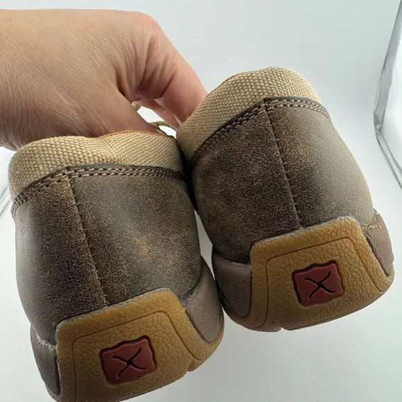 Twisted X Driving Shoes Men's Tan and Brown Casual Shoes Size 8.5