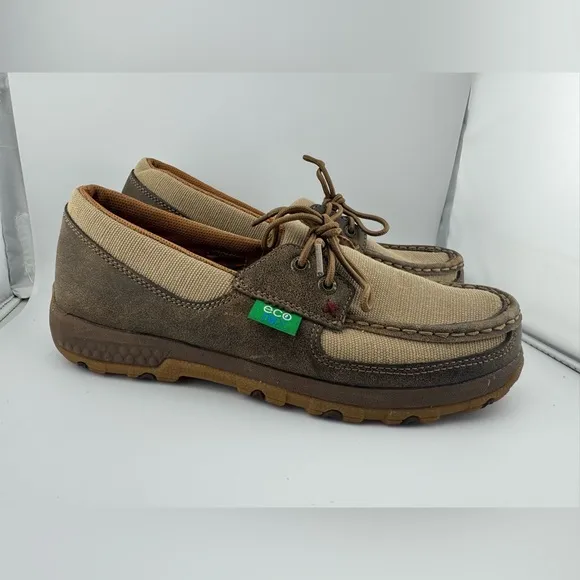 Twisted X Driving Shoes Men's Tan and Brown Casual Shoes Size 8.5